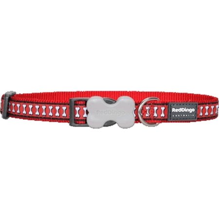 RED DINGO Dog Collar Reflective Red, Large RE437126